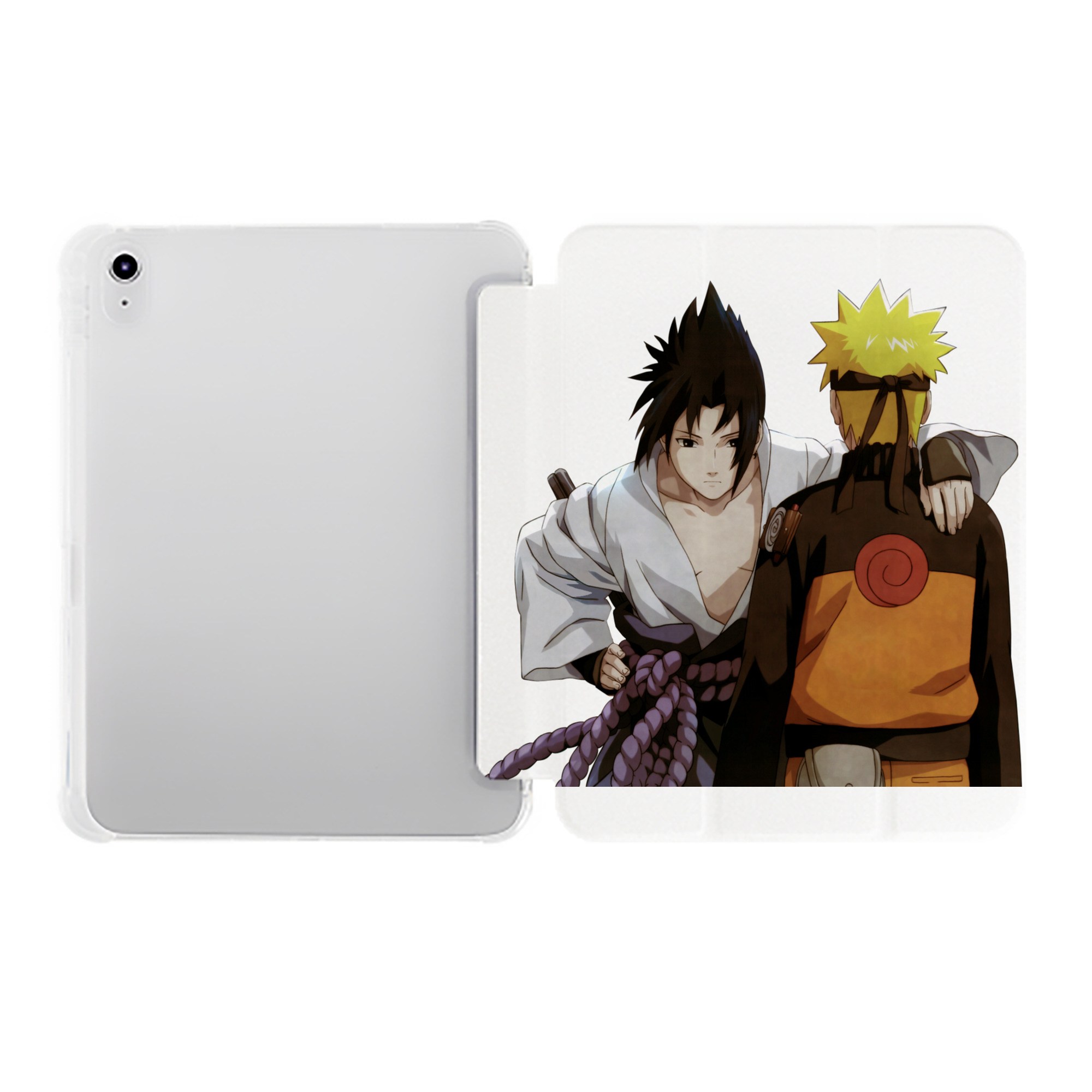 （画像用） NARUTO -ナルト- うちは サスケ Uchiha Sasuke IPad ケース ペン収納付き 三つ折りスタンド PUレザー×シリコン 対応機種9.5/10.5/10.9インチ